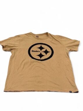 47 Tan Pittsburgh Steelers Logo Short Sleeve Tee